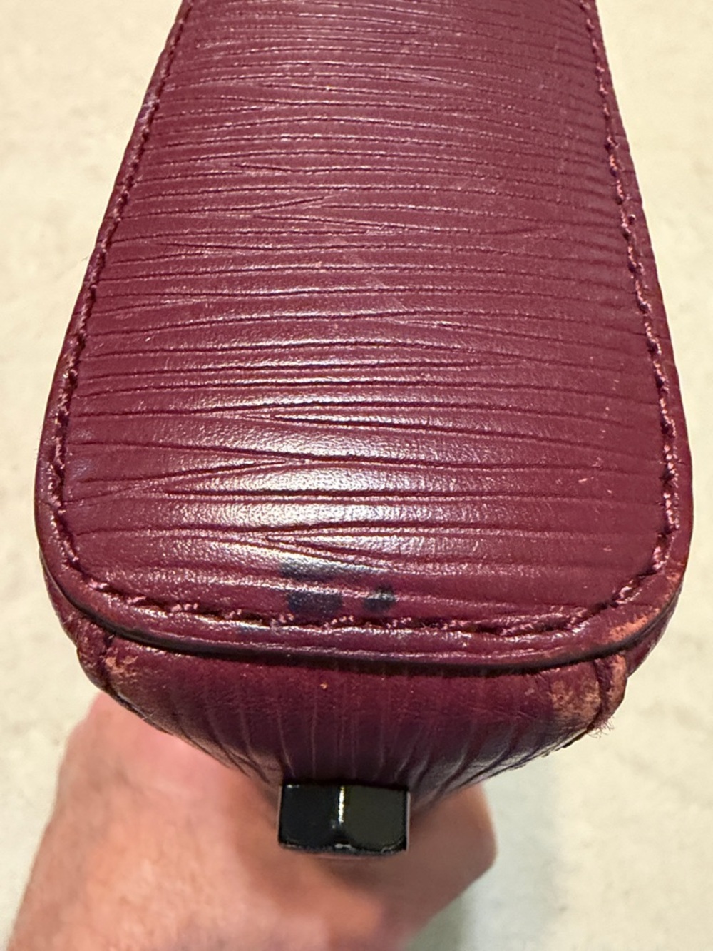 Rebecca Minkoff Textured Wine Crossbody with Chain Strap - Picture 9 of 9